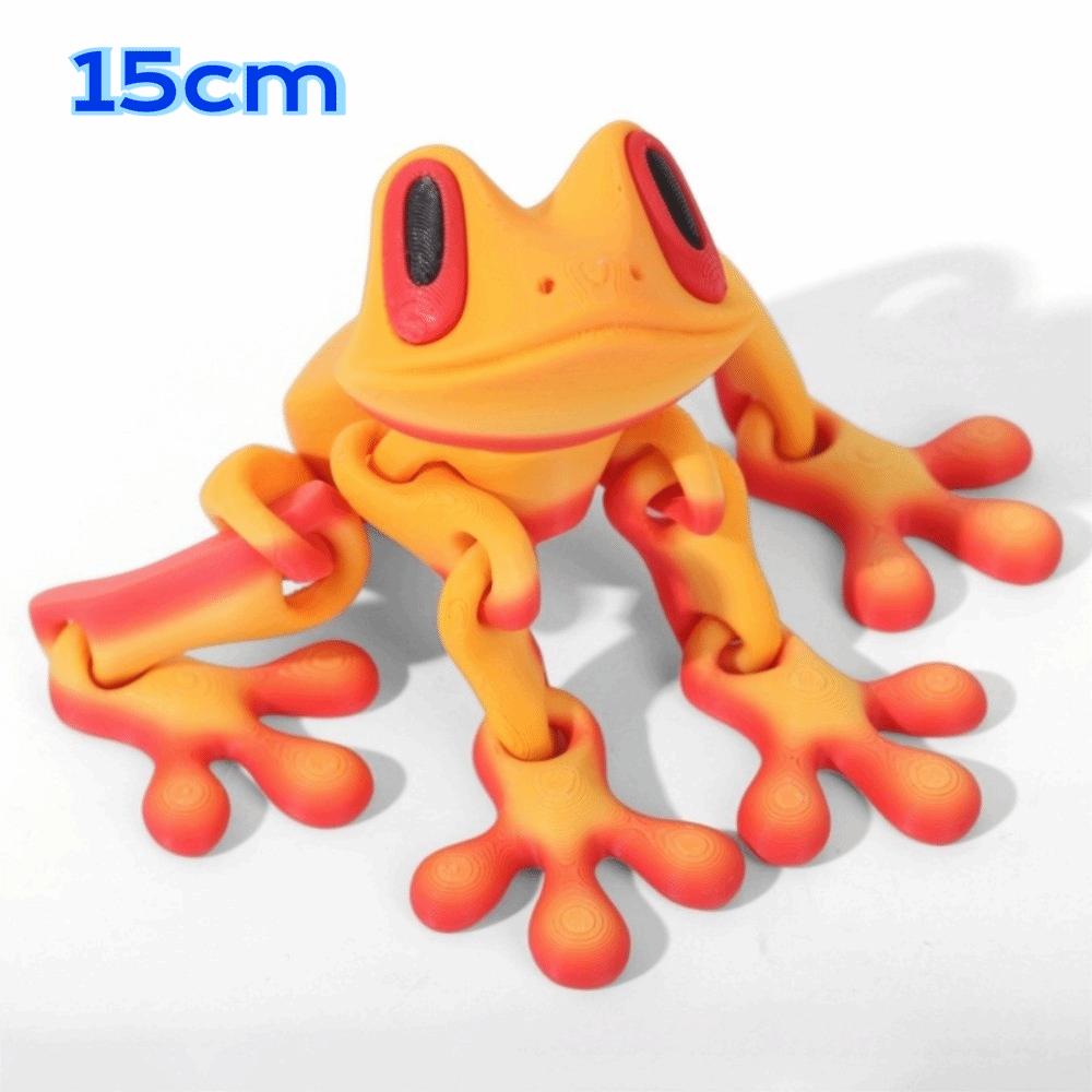 Realistic Magnetic Frog Toy Stress Relief Toys Jointed Jumping Frogs Model 3D Printed Magnet Frog