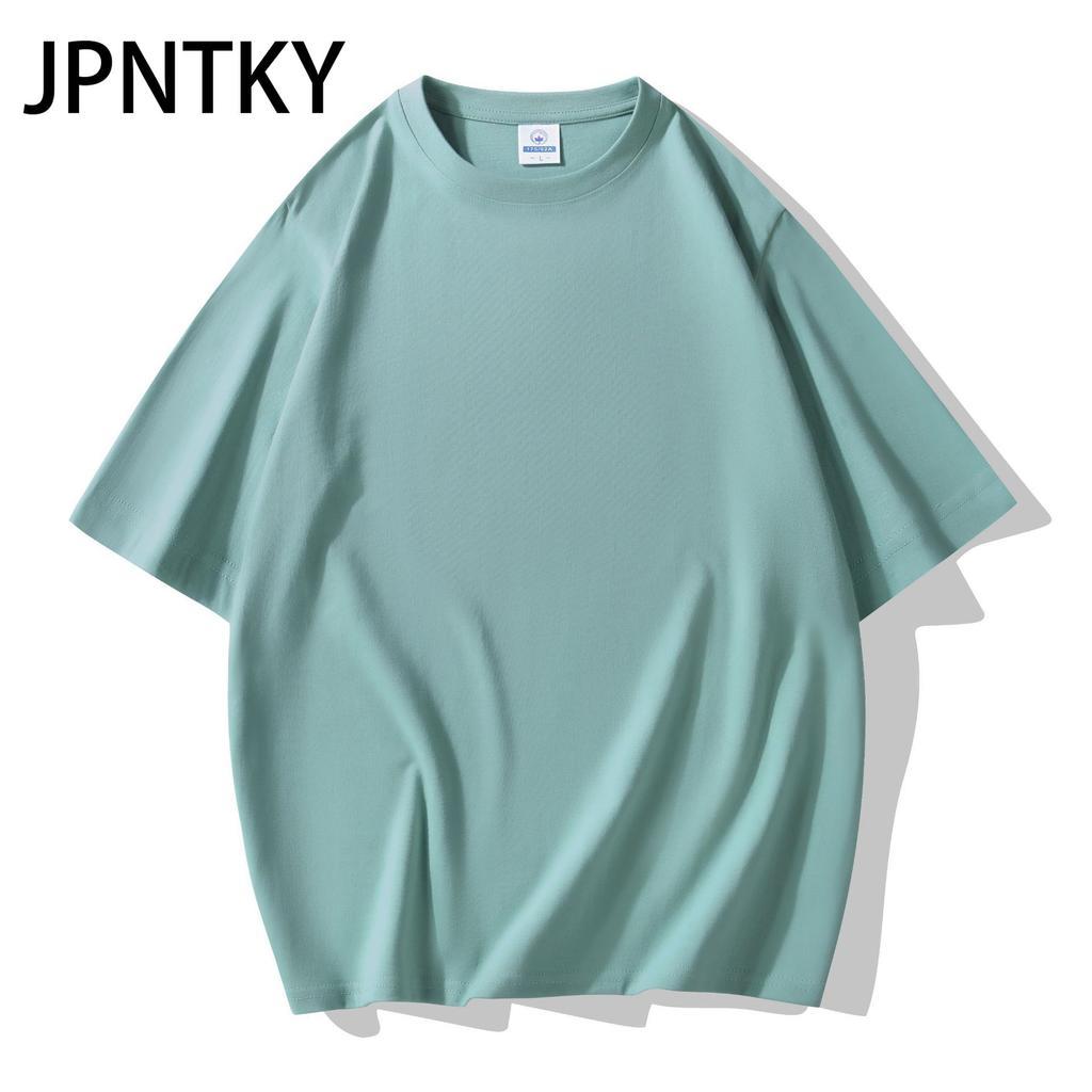 JPNTKY Cotton Short Sleeve T-shirt Men's Fashion Loose Half Sleeve Shirt Printed Compassionate Shirt