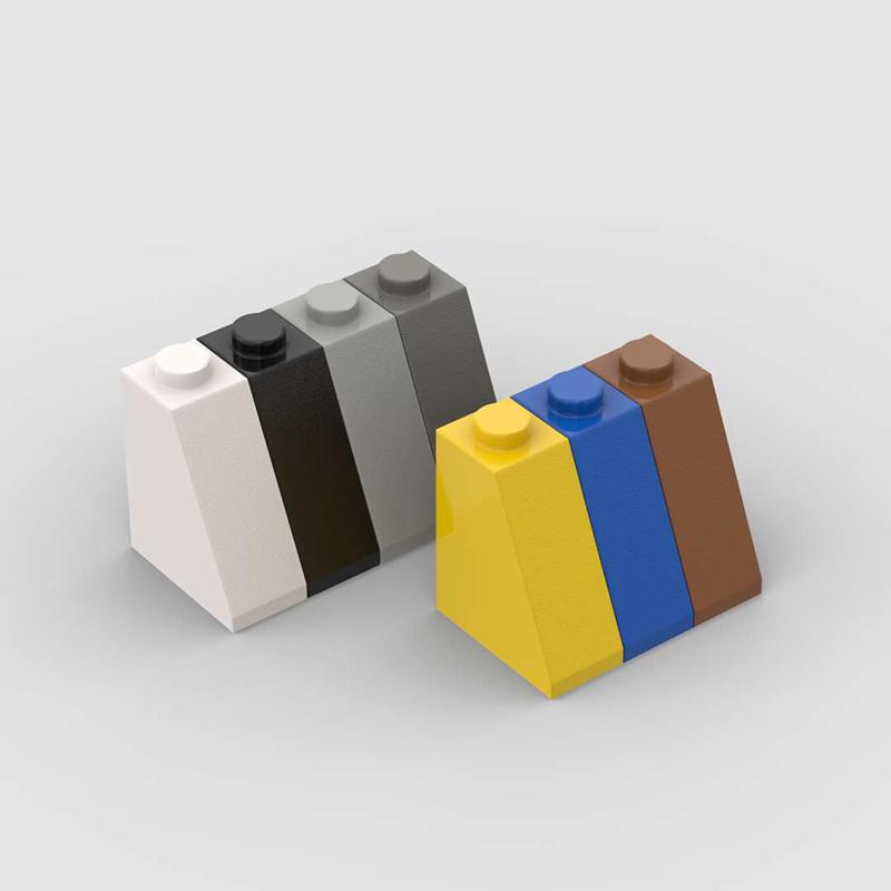 Rainbow Pig MOC Particles 60481 Slope 65° 2 X 1 X 2 Building Blocks Parts DIY Bricks Bulk Model Educational Educational Tech Toy