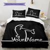 Dance Moves Logo Custom Name Pattern Bedding Quilt Set Quilt Cover Pillowcase Home Birthday Gift(1 * Duvet Cover + 2 * Pillowcase, Without Core)