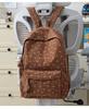 Schoolbag Corduroy Bow Junior High School Student School Bag Women's Large Capacity Versatile Backpack Japanese Burden Reduction Travel Backpack