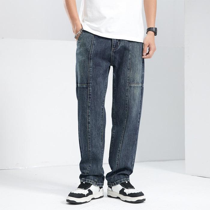 New Spring and Summer Men's Loose Straight American High Street Jeans