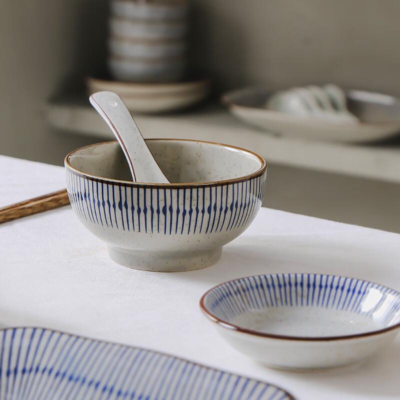 Retro Hand-painted Ceramic Dinner Bowl