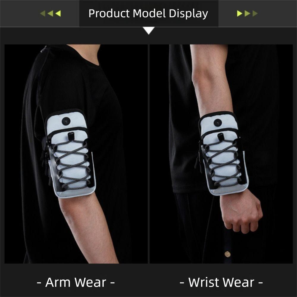 Waterproof Running Phone Bag Double-layers Sports Arm Bag Wrist Phone Bag  Universal