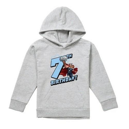 Marvel Childrens/Kids Thor Heather 7th Birthday Hoodie