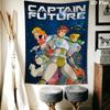 Captain Future Wall Tapestry Aesthetic Wall Hanging Printed Fabric Blanket Decorative Tapestries for Bedroom Living Room Home Decor