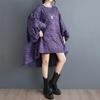 Long Sleeve Plus Size Jacquard Vintage Floral New In Dresses for Women Casual Loose Midi Spring Autumn Dress