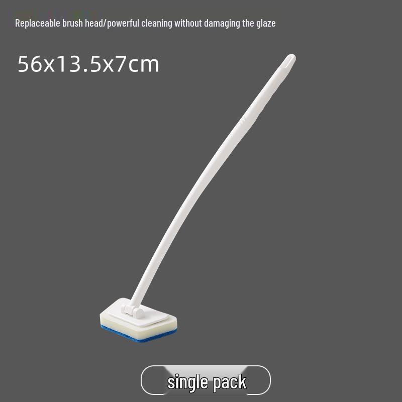 Long Handle Trapezoidal Sponge Brush for Bathtubs, Tiles, Floors & Glass Doors