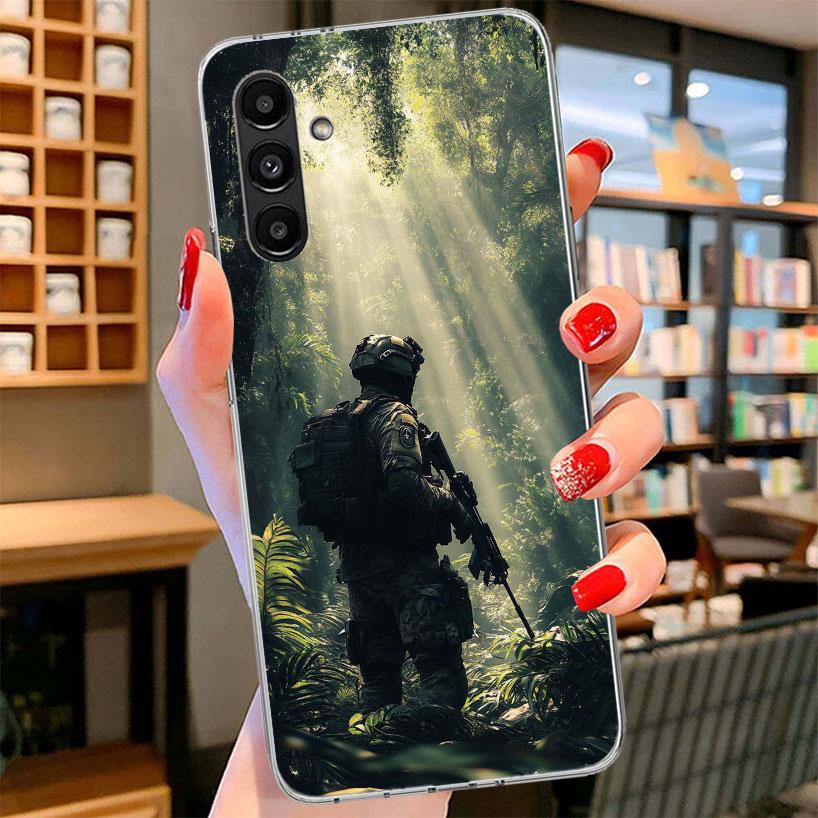 Military Army Special Forces Phone Case For Samsung Galaxy A17 A37 A57 A16 A26 A36 A56 A15 A25 A35 A55 A14 A24 A34 A54 A13 A23 A