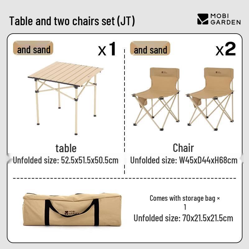 MOBIGARDEN Camping Table and Chairs Set