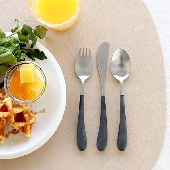 Cutipol Alice Black set Simple and stylish cutlery set (Silver) 3-piece