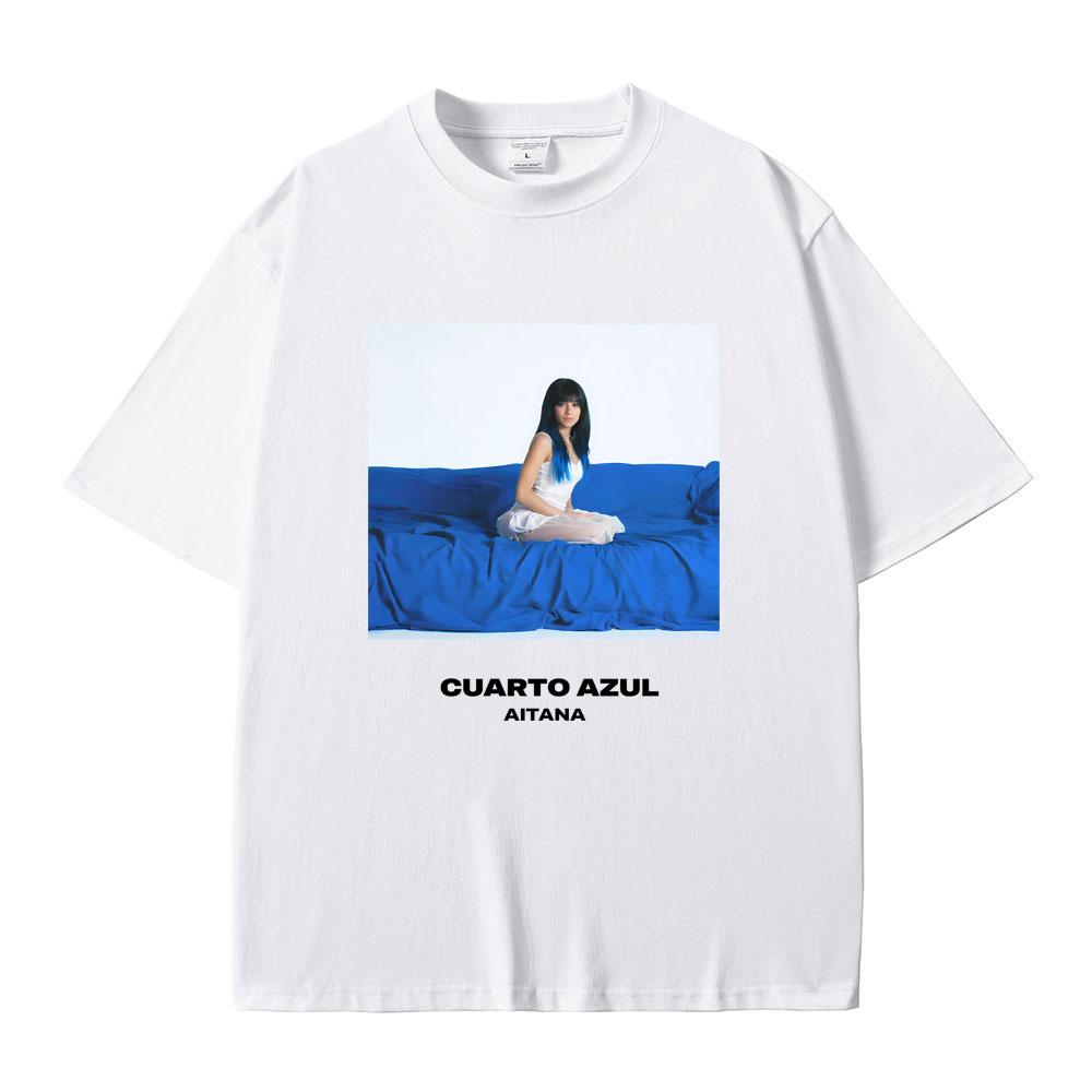 Singer Aitana CUARTO AZUL World Tour 2026 Merch T-shirt Unisex Women Fashion Casual Oversized T-shirts Streetwear Unisex Fans Gift