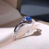 1PC Fashionable Women's Proposal Ring,Inlaid with Round Synthetic sapphires,Inlaid Synthetic Zircon Is Suitable for Women's Wedding Engagement Rings,