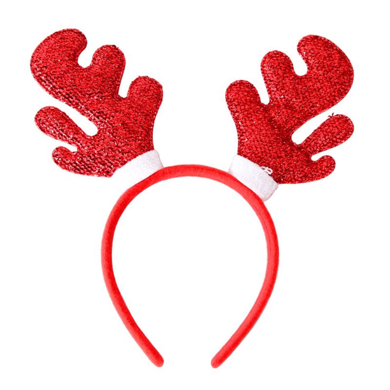 Santa Claus Headband Elk Hair Hoop Elastic Xmas Tree Headbands Christmas Photo Prop for Creative Holiday Party Headpiece