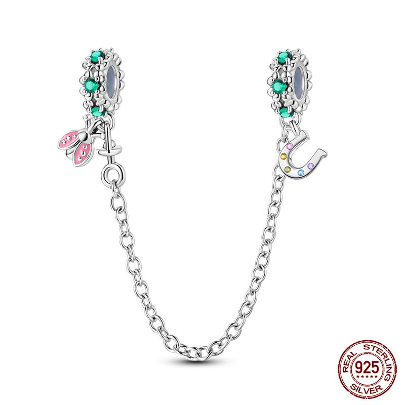 Copper Heart Shaped Keylock Cross Pattern Fantasy Cat Claw Safety Chains Fit Qikaola Original Bracelets Diy Jewelry