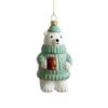 High Quality Green Christmas Hanging Decoration Plastic DIY Drop Pendant House Car Reusable Xmas Tree Ornament For Christmas