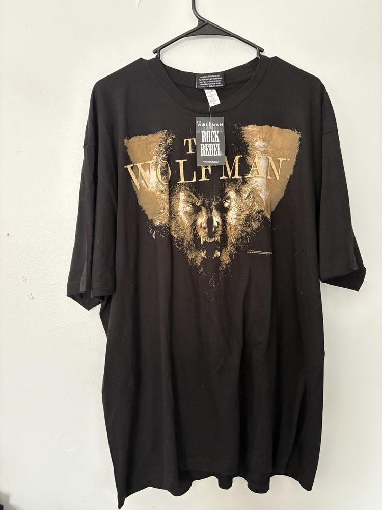 The Wolfman Shirt Mens 2XL Black Rock Rebel Universal Studios Horror Movie Tee Unisex T-Shirt L