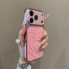 Strass-Herz-Lederstruktur-Stoßfeste Handyhülle für iPhone 15Pro, 16Pro, 17Pro