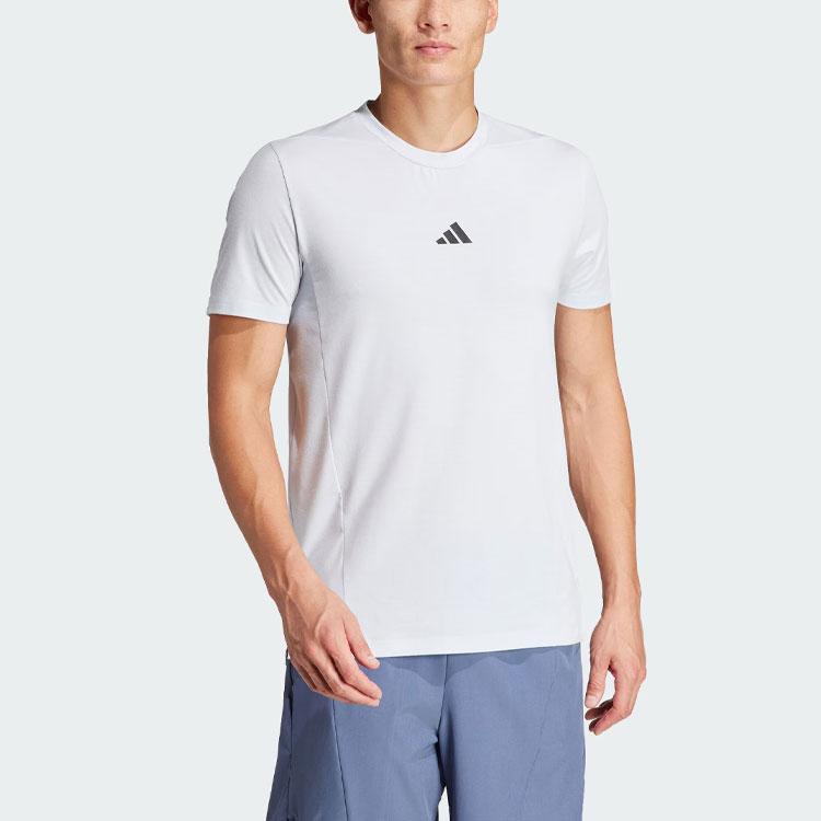 Adidas Designed for Training Workout Tee Halo Blue Men Streetwear IS3829