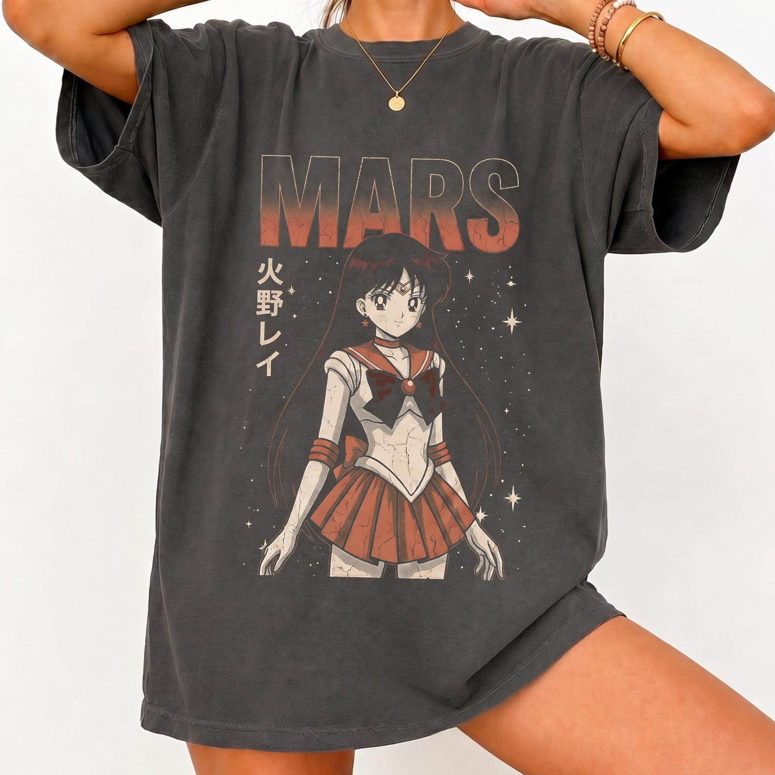 Sailor Moon Rei Hino Vintage T Shirt, Sailor Mars Shirt, Retro 90s Anime Tee S