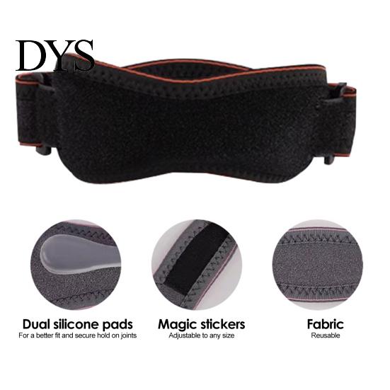 Breathable Knee Pads Patellar Tendon Support Strap with Silicone Pad, Cycling Running Fitness Sports Athletic Sleeve Brace, Adjustable Pain