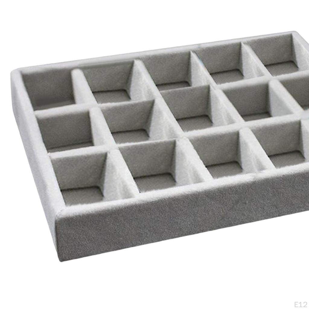 Jewelry Display Holder, Earrings Organizer Tray, Storage Showcase Flannel Studs Case
