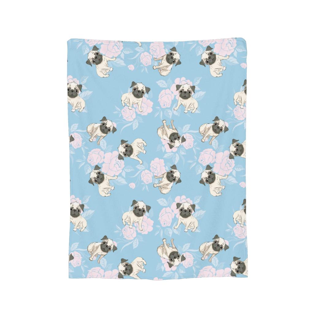 French Bulldog Dog Blankets Velvet Spring/Autumn Animal Multi-function Lightweight Throw Blankets for Home Bedding Throws