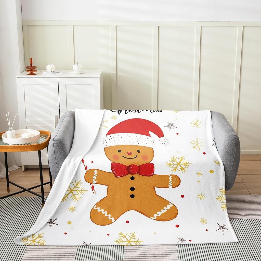 Black Santa Claus Fleece Throw Blanket Queen Kids Christmas Flannel Blanket Plush Fuzzy Xmas African American for Bed Couch