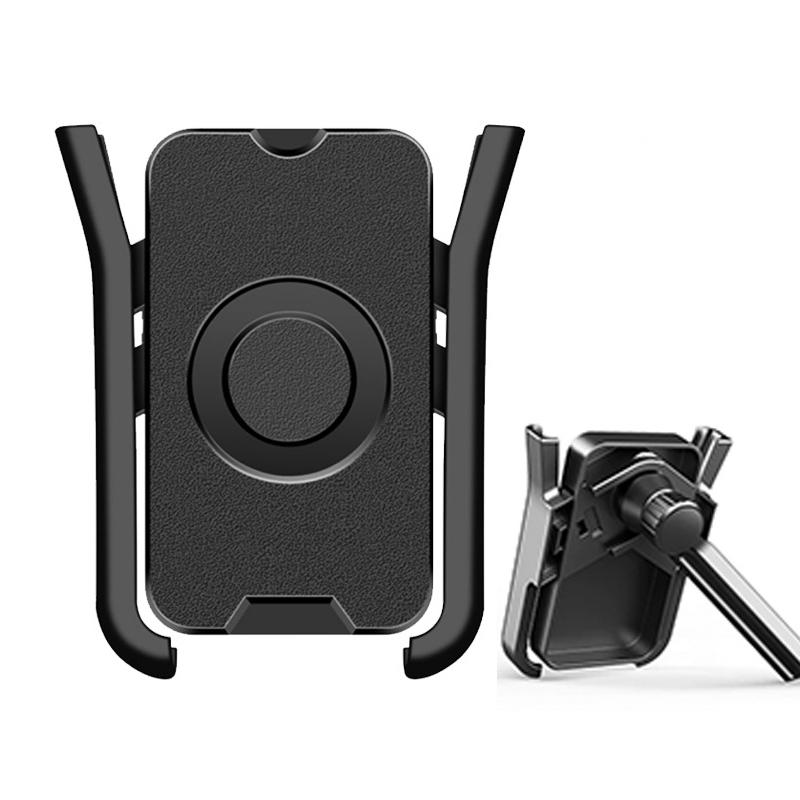 Motorcycle Bicycle Phone Holder Mount Handlebar Rearview Mirrow Quick Lock Support Telephone Stand Anti-slip Bike Scooter Clip