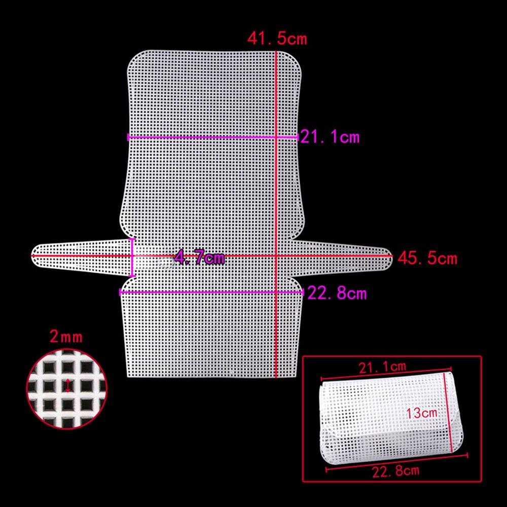 Plastic Weaving Plastic Mesh Cloth Handmade Craft Bags Making Grid Hook White Knitting Crochet Bags Plate Bag Accessories