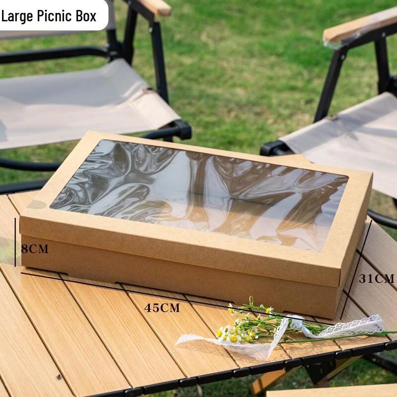 

JingJingRS Disposable Kraft Picnic Boxes