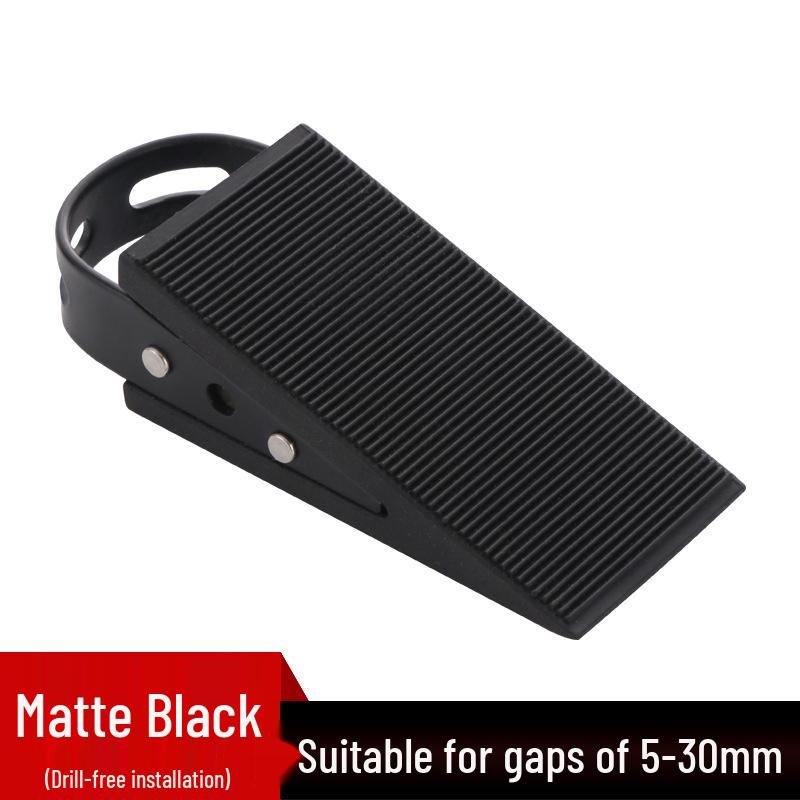Windproof Stainless Steel Door Stopper: No-Drill Rubber Safety Blocker for Sliding Glass Doors, Anti-Collision Limiter.