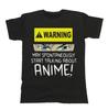 Mens Womens ANIME T-Shirt Unisex WARNING May Spontaneously Talk About