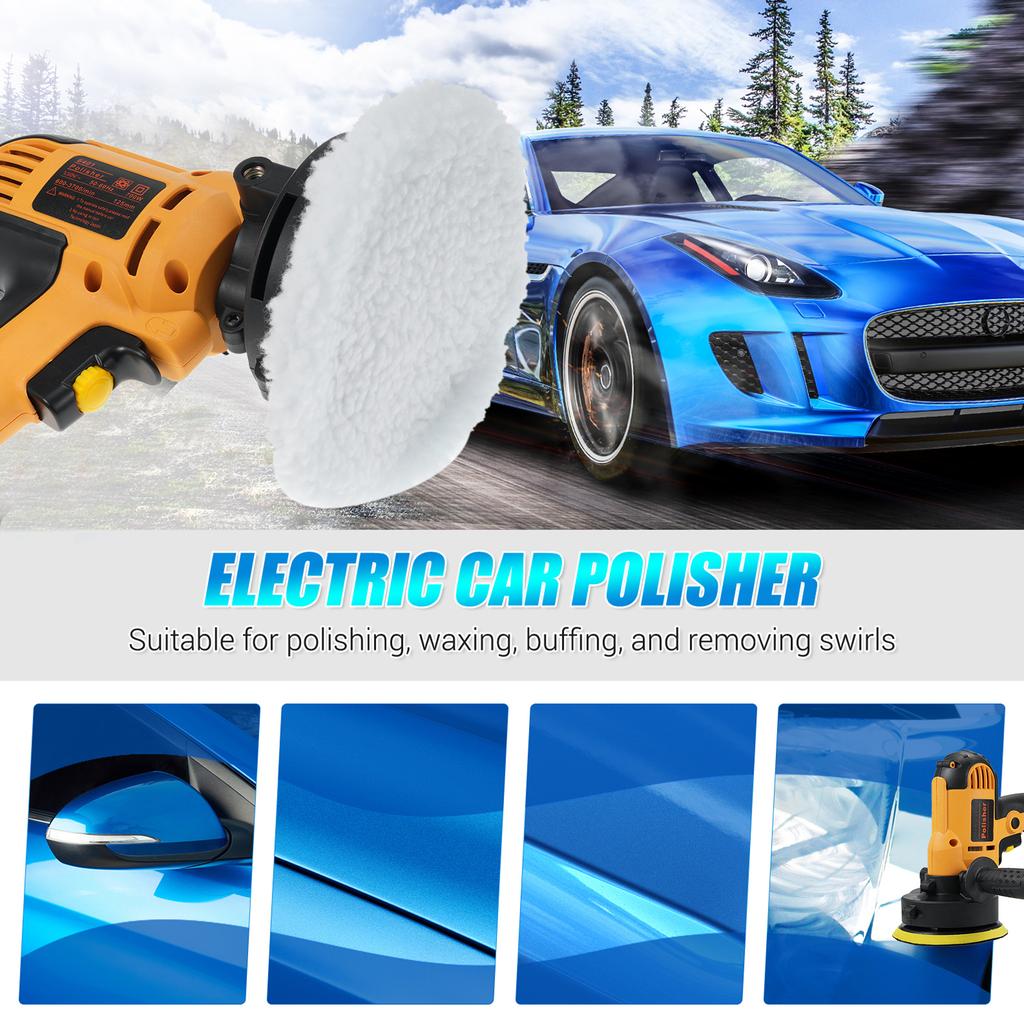 5 Inch Electric Car Polisher Kit 700W Auto Car Buffer 600 3700RPM Variable Polishing Machine with Auxiliary Handle