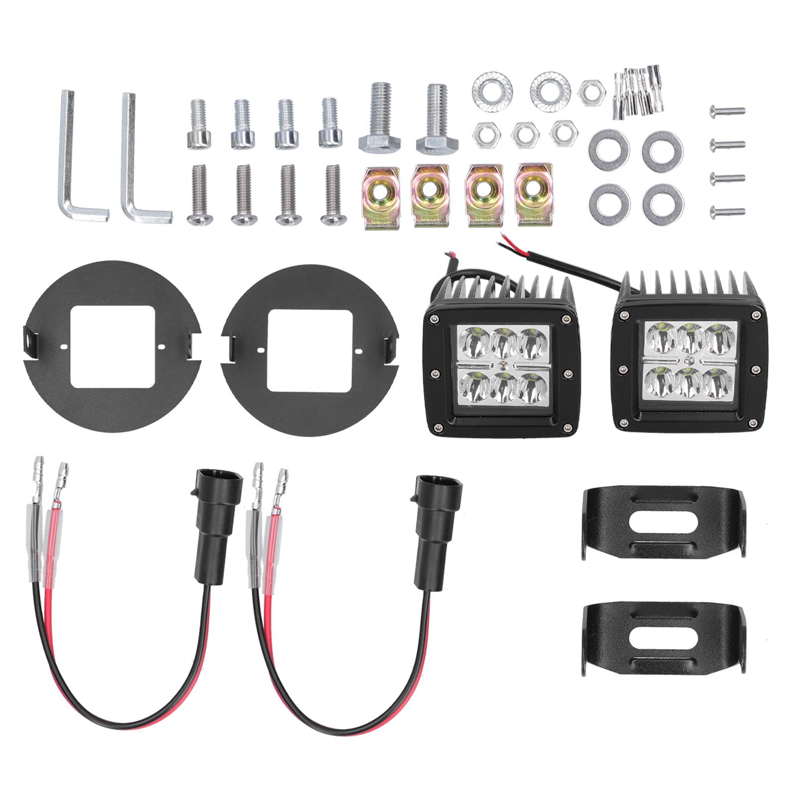 

Foglight Location Mounting Brackets Adapter Harnesses with 2 LED Fog Lamp Fit for Tundra Tacoma Sequoia Solara