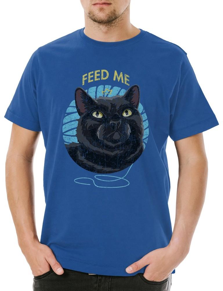 Feed Me Cat Men's T-Shirt Cats Kittens Hangover Cat Kitty Addicted
