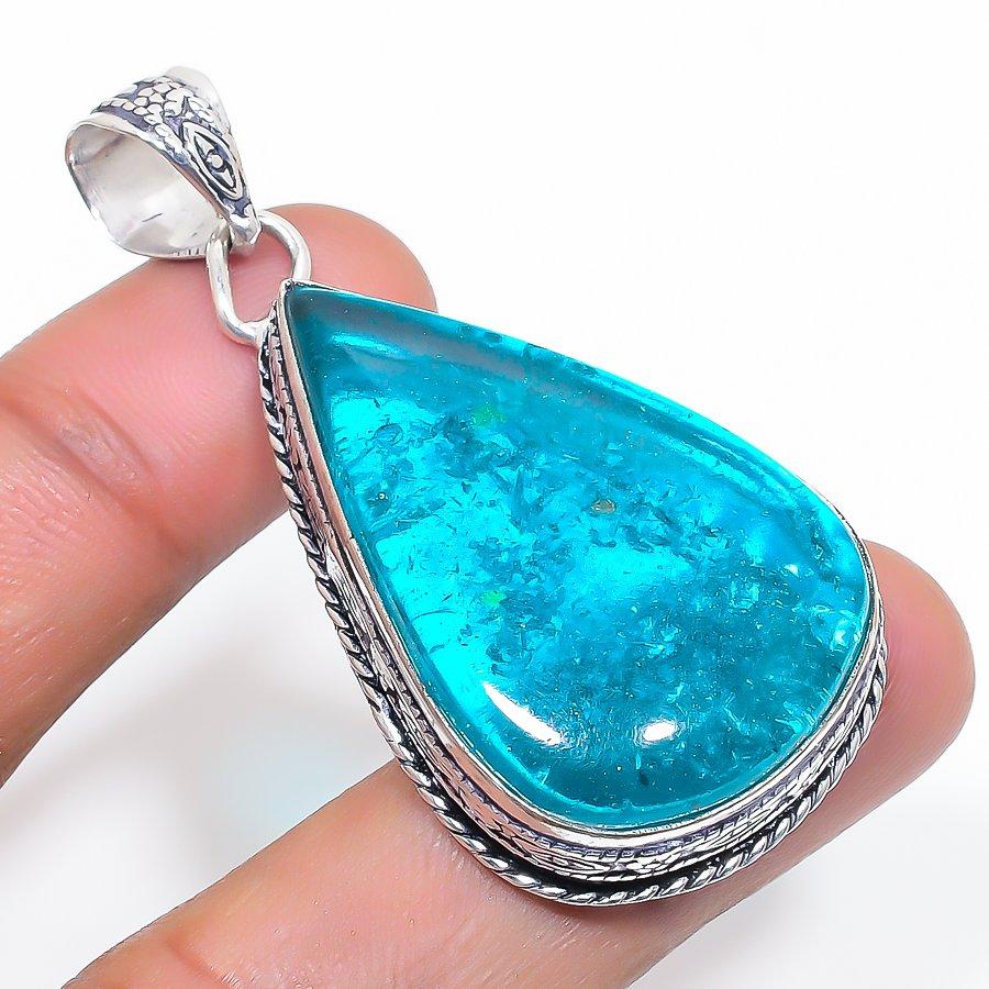 

Подвеска из серебра 925 пробы с натуральным янтарным драгоценным камнем 2,17 дюйма D5j64