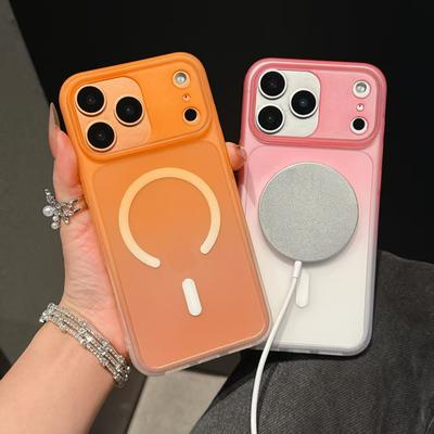 Coque de Luxe Magnétique Douce Magsafe en Silicone Pour iPhone17 16 15 14 13 12 11 Air Pro Max Plus Mate Dégradée Translucide TPU