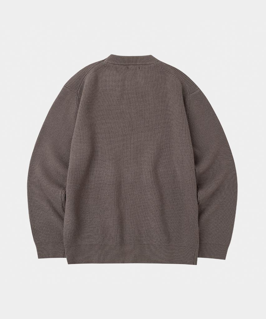 LETTERCOMO Essential Hazzi Round Knit Coco Brown