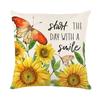 Summer Sunflower Pillow Cover Polyester Printed Living Room Sofa Decorative Cushion Cover Bedroom Pillow