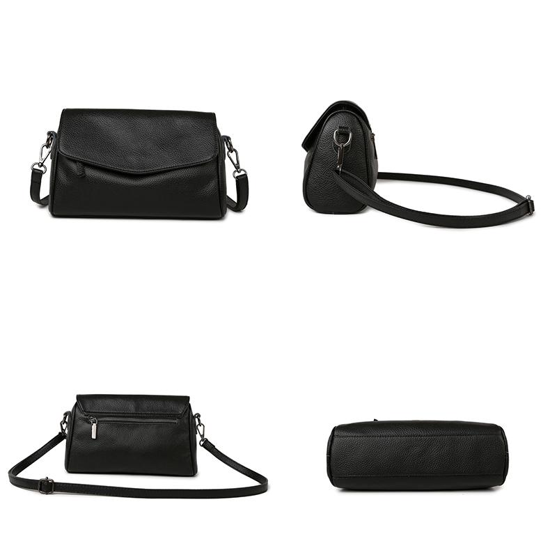 2025 New Genuine Leather Women's Shoulder Bag Simple Cowhide Ladies Handbags Satchel Bag Female Commuter Shopping Daily Tote Bag