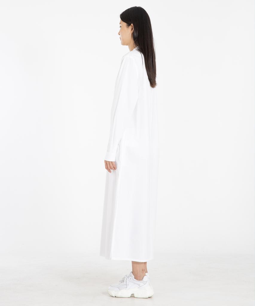 Row To Row Wrd036 Washed Fine Cotton Long Shirt Dress (White)