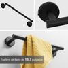 5 PCS Black Bathroom Hardware Set Wall Mounted Towel Rack Set  Household Use