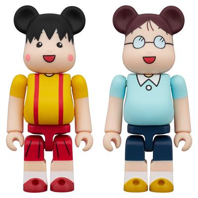 Medicom Toy Bearbrick Chibi Maruko 2PCS SET Each Total 70mm Painted Completed Figure BE@RBRICK Maruko-chan & Tama-chan Height Approx. Non-scale