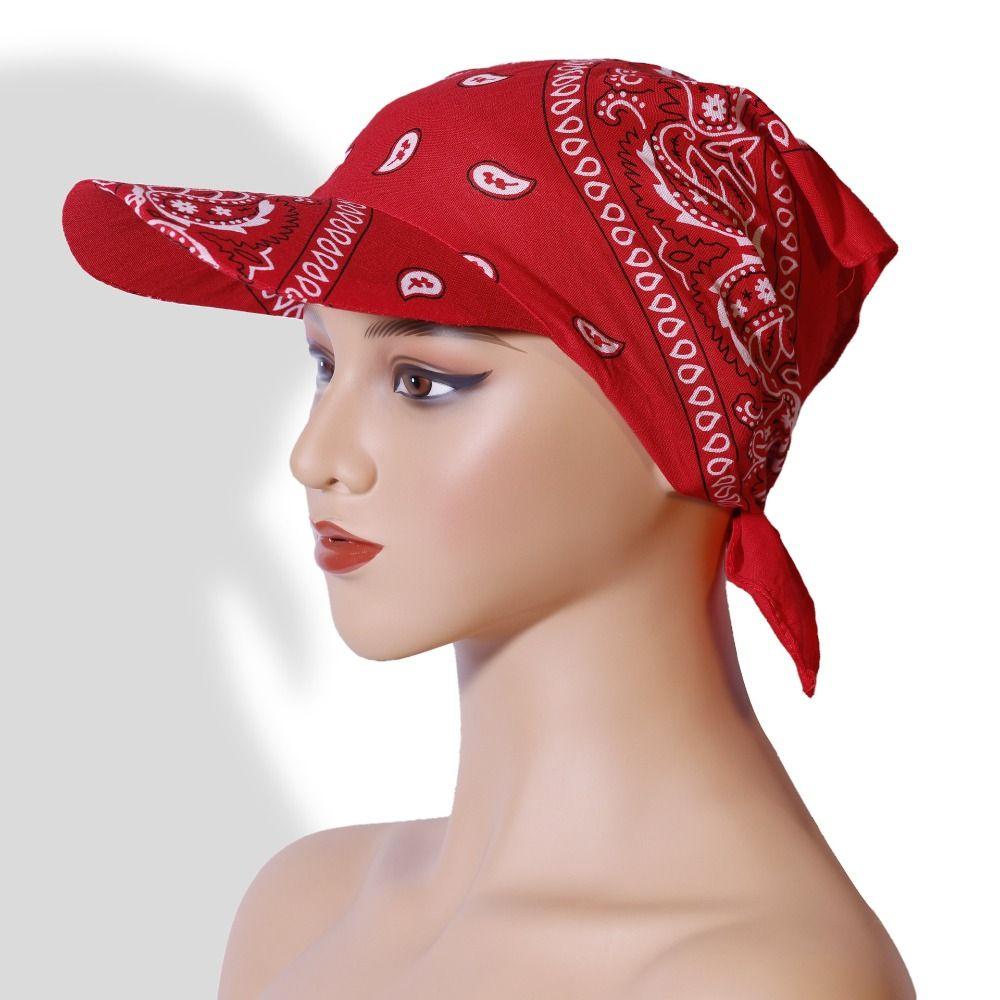 Módní široký okraj Baseballové čepice Šátek na hlavu Předvázaný Prodyšný Sluneční clona Turban Lehký Bandana Šátek Čepice Dámské Venkovní
