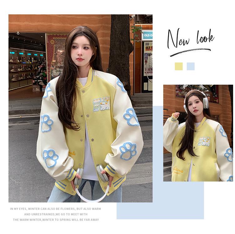Unisex Color Block Embroidered Baseball Jacket - New Spring/Autumn Loose Fit