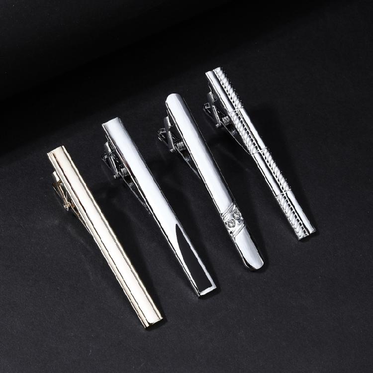 4PCS Men Neck Tie Clip for Formal Occasion Business Conference Giftbox Tie Clip