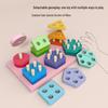 Wooden Marbles Educational Shape Cognition Car Toy: Multifunctional Colorful Building Blocks & Matching Set
