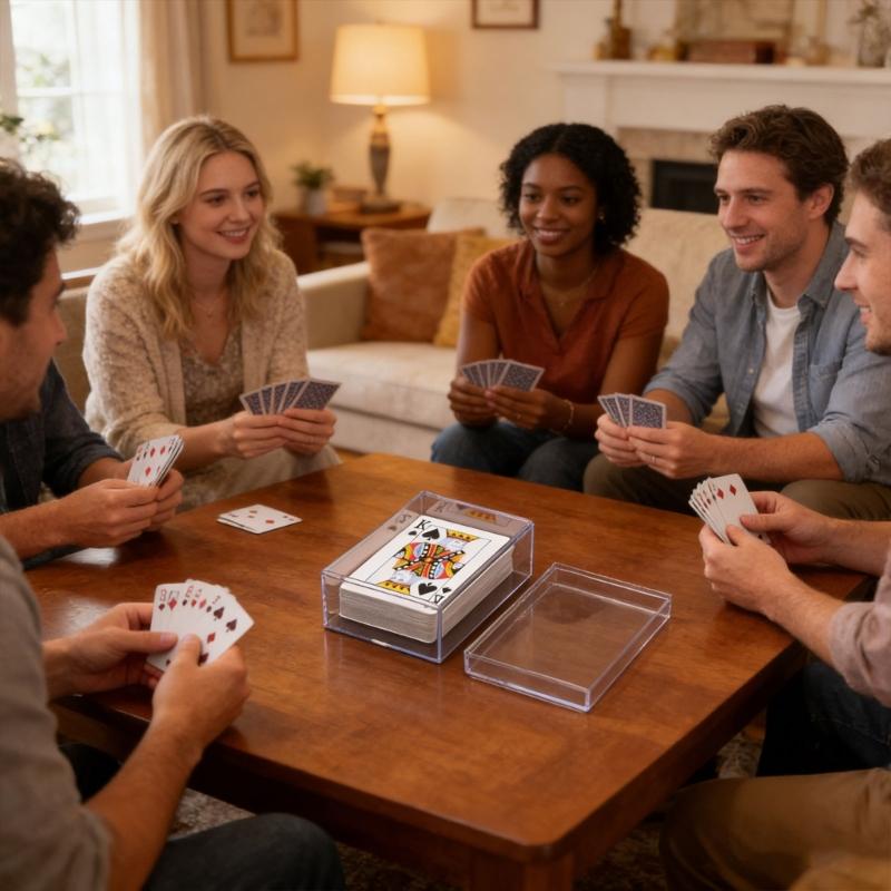 Clear Playing Cards Holder Boxes Playing Card Storage Travel Tarot Game Cards Case Decorative Poker Deck Card Container