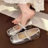 Comfortable and Versatile Light Mouth Word with Soft Sole Mary Jane Shoes Women's 25 Summer French Small Fragrant Retro Round Head Single Shoes
